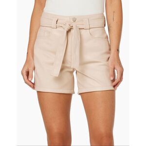 Hudson $185 Tie Waist Vegan Leather Utility Shorts Womens 32 NEW